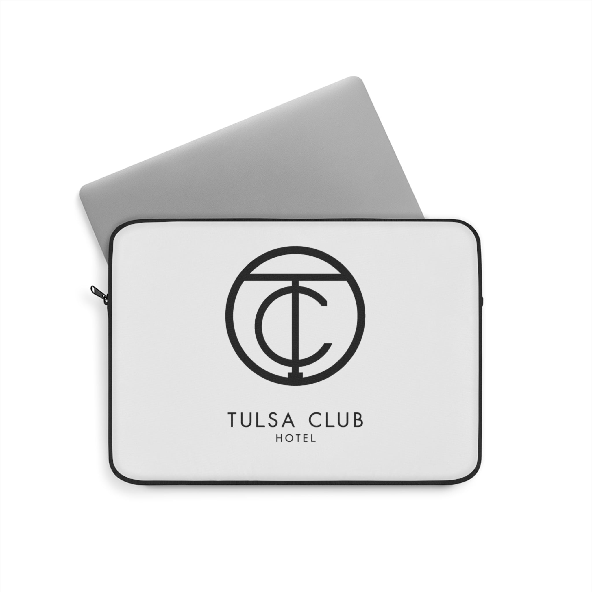 Tulsa Club Hotel Logo Laptop Sleeve — Minimalist Monogram Tech Sleeve